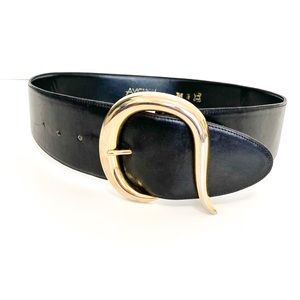 Avignon Large Buckle Leather Belt Made In Spain